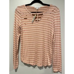 Moral Fiber Medium Long Sleeve Distressed Pullover